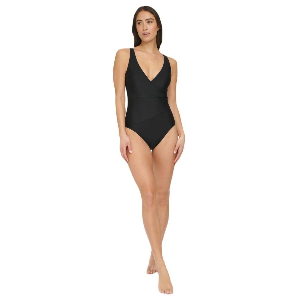 Tommy Hilfiger Women's Black Swim One Piece Black 16 NWT